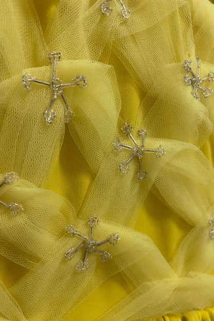 Sunshine Elegance Cape Gown