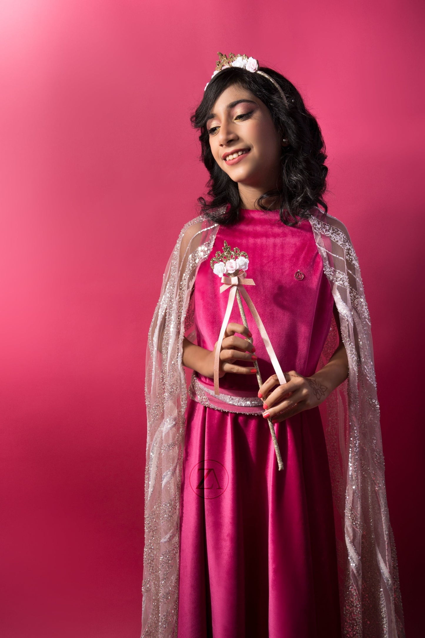Rose Royalty Cape Gown