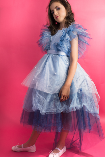 Royal Ruffle Pearl Gown