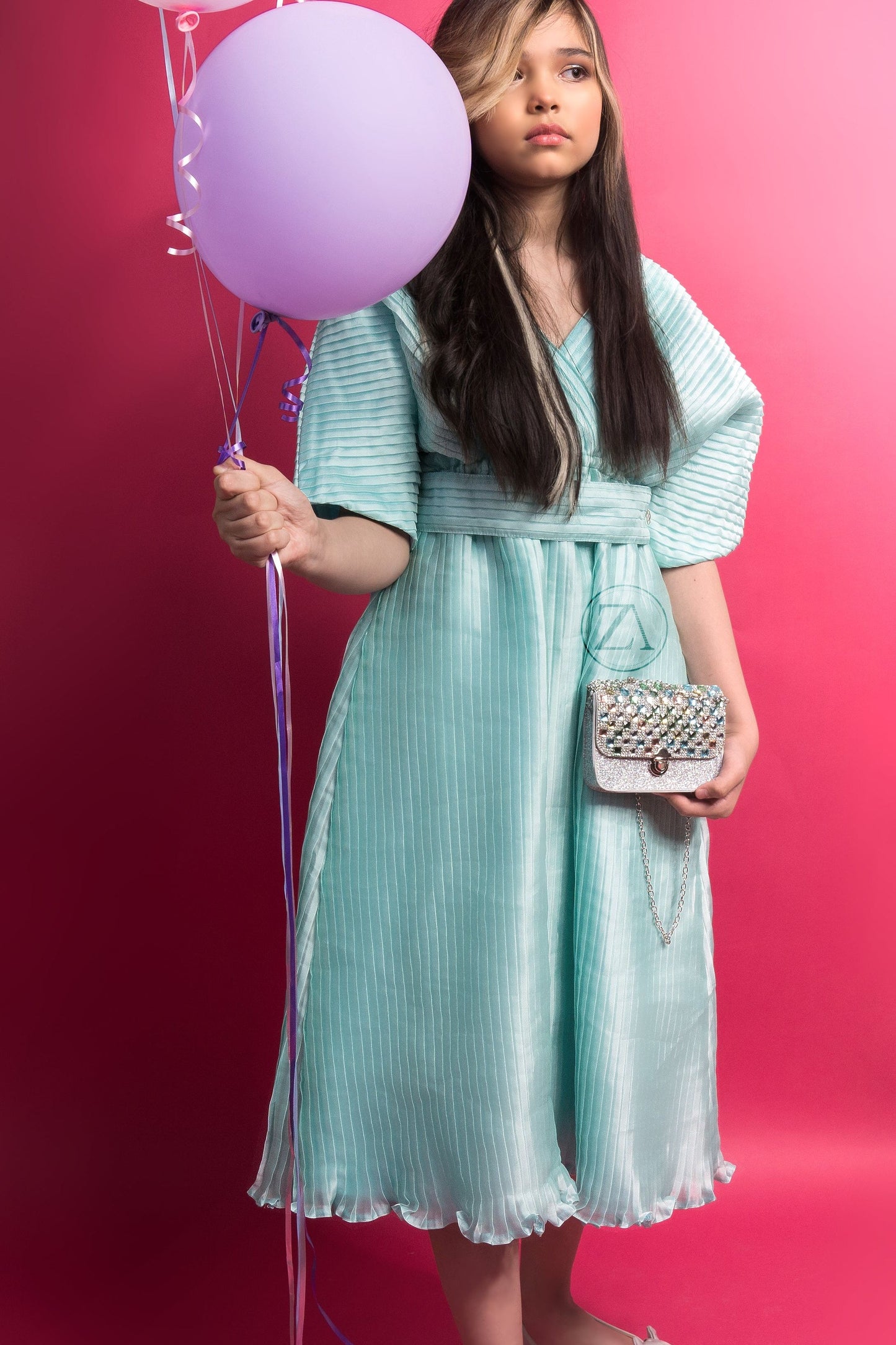 Turquoise Breeze Organza Dress