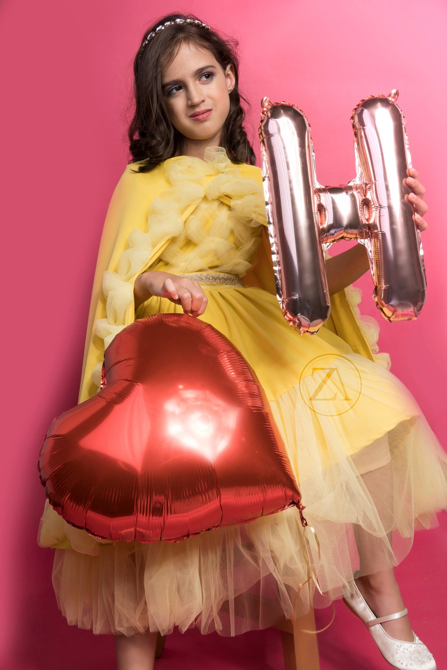 Sunshine Elegance Cape Gown