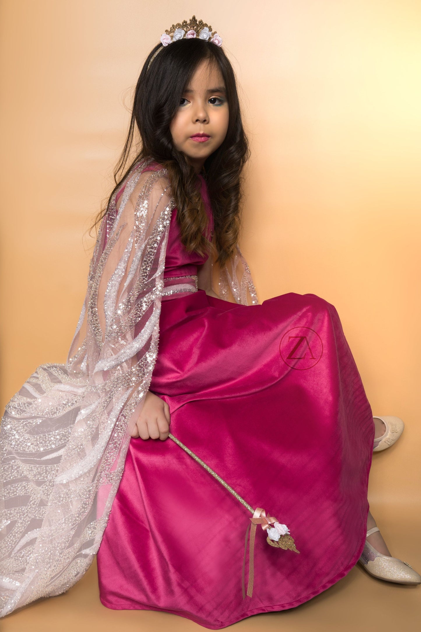Rose Royalty Cape Gown