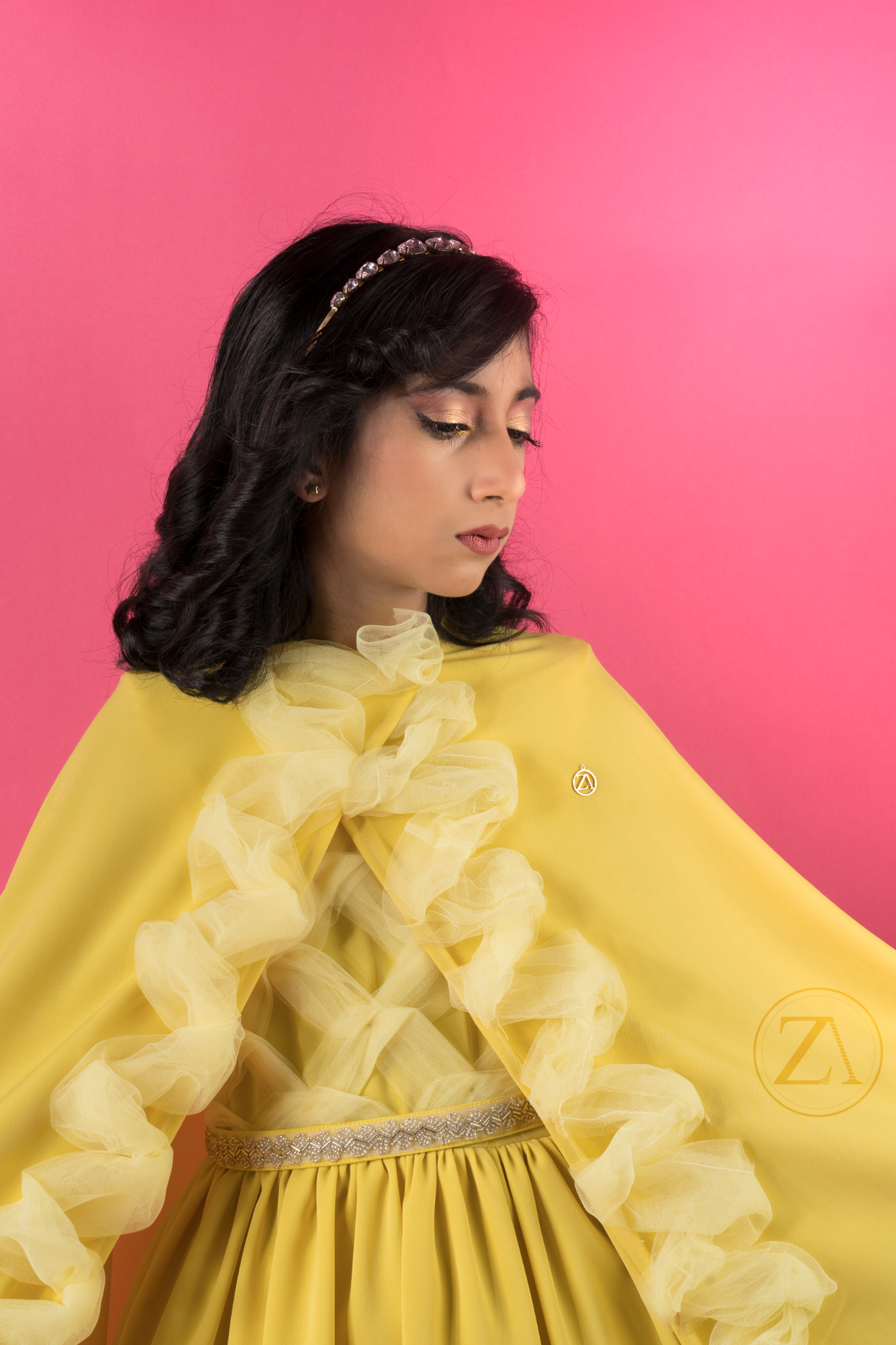 Sunshine Elegance Cape Gown