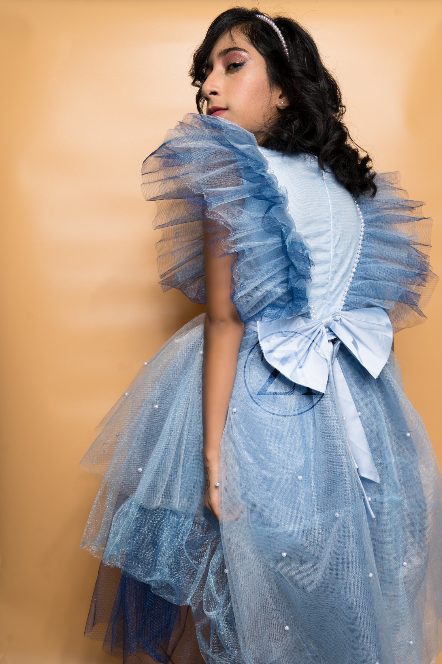 Royal Ruffle Pearl Gown